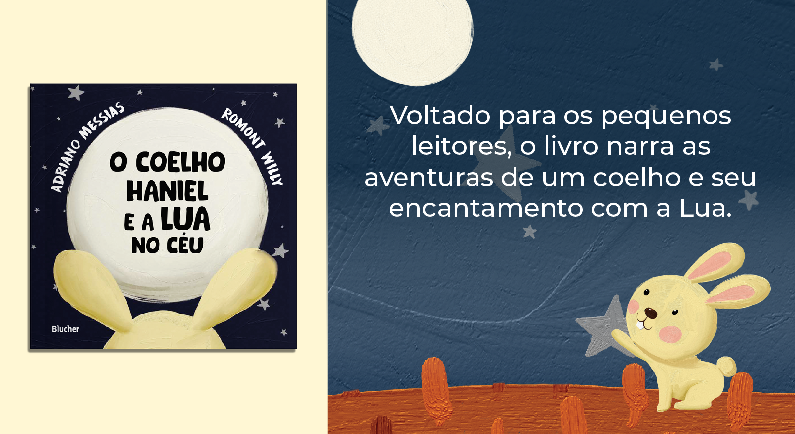 O coelho Haniel e a lua no céu